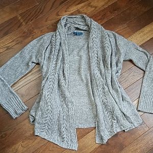 Karen Scott Open Front Cardigan Gray Sweater Women's Small